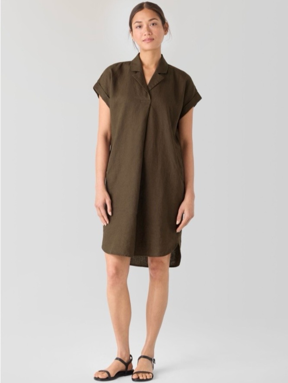 Eileen Fisher Organic Linen Notch Collar Dress

Boxy Fit, Knee Length